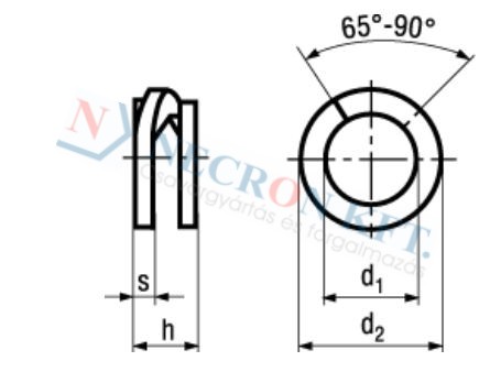 Double coil spring lock washers Spring steel 775