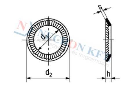 Ribbed lock washers Schnorr 791