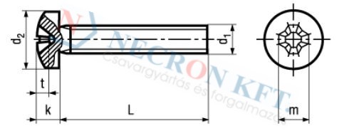 Phillips cross recessed pan head machine screw 8092