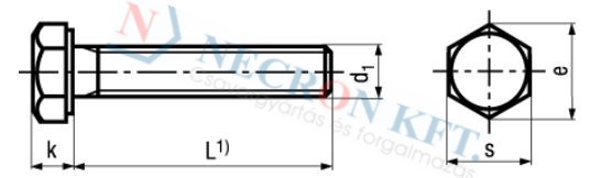 Hex head screws Polyamide PA 6.6 80