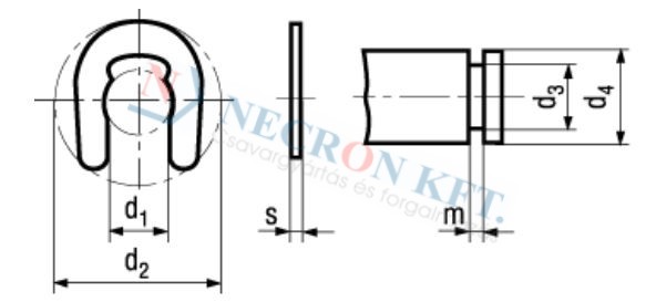 U-Clips Spring steel 815