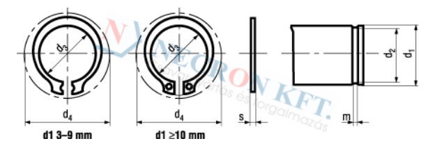 Retaining rings for shaft 819