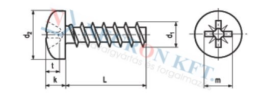 Pozi pan head screws form Z 82428