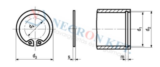 Retaining rings for bores heavy-duty design 824