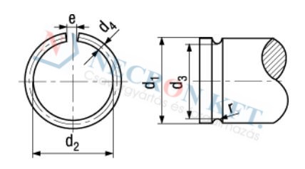 Snap rings for shafts round wire 825