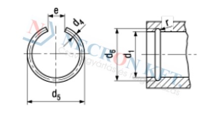 Snap rings for bores round wire 826