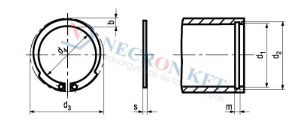 V-retaining rings for bores type J 830