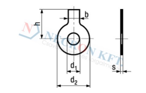 Tab washers with long tab 8420