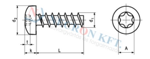 Hexalobular (6 Lobe) socket pan head screws Steel case-hardened 400 HV 84229