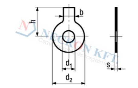 Tab washers with long tab 8422