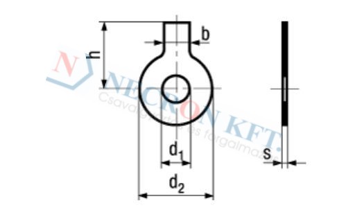 Tab washers with long tab 842