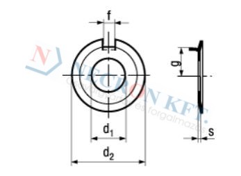 Tab washers with nose 843