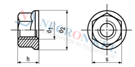 Hex flange nuts 860