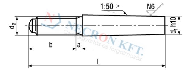 Taper pins with thread constant threaded stem length, unhardened, ground 863