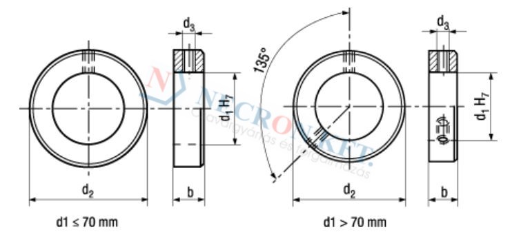 Adjusting rings light range, without set screw 866