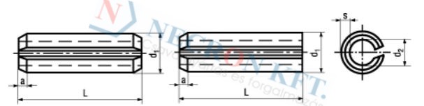 Slotted spring pins light duty 878