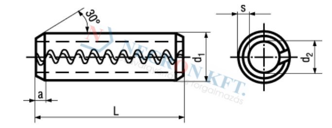 Heavy-duty spring pins with serrated slot 879