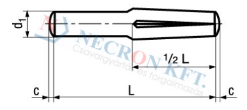 Grooved pins half length reverse taper grooved 885