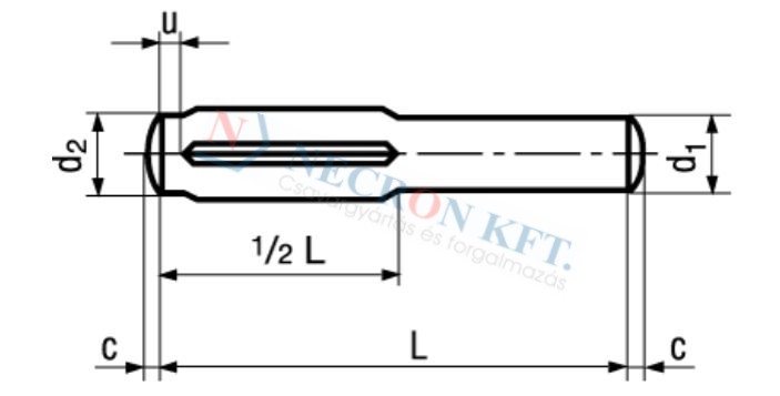 Grooved pins half length grooved 890