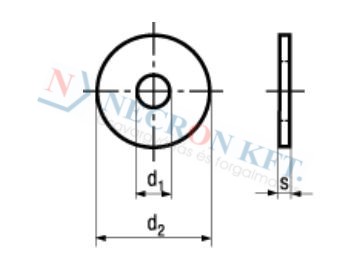 Flat washers without chamfer 90211