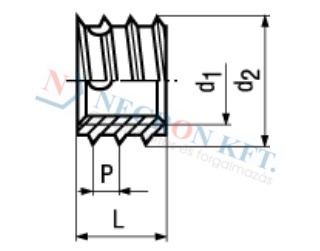 Self-cutting threaded inserts ENSAT 307 905