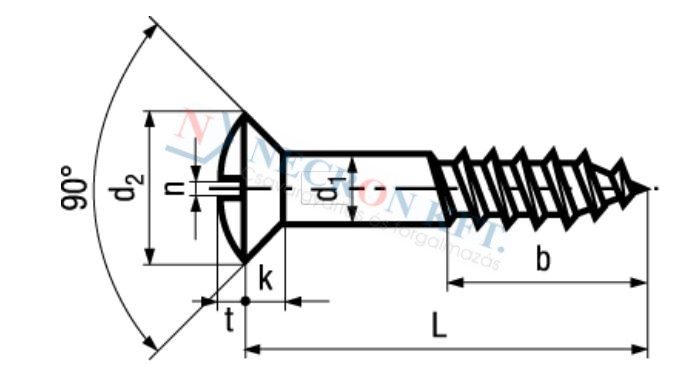 Slotted raised countersunk head wood screws 700