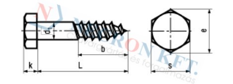 Hexagon head wood screws 968