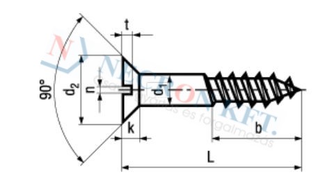 Slotted flat head wood screws 9701