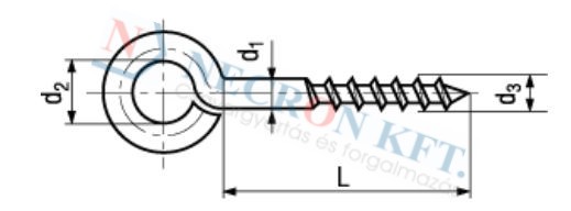 Eyelet wood screws 972