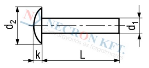 Flat round head rivets Steel 989