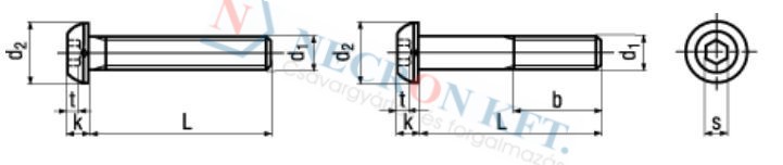 Hexagon socket button head cap screws 13255