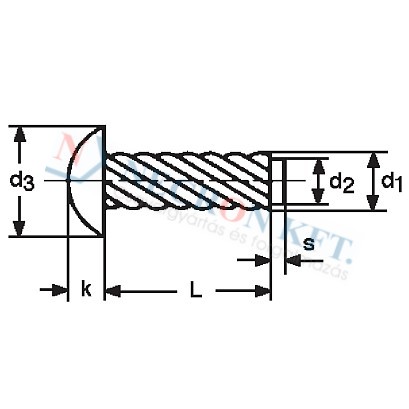 Hammer drive screws type U round head 689