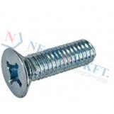 Countersunk head machine screws with cross recess